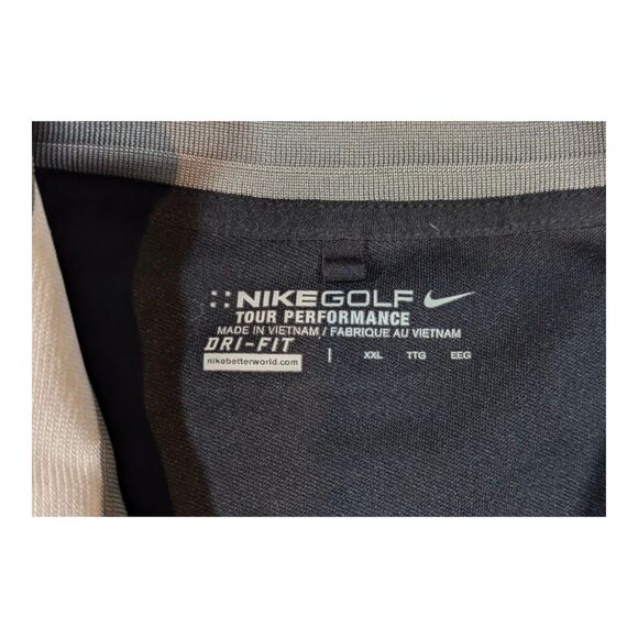 NIKE Golf Tour Performance Dri-Fit 1/4 Zip Pullover Men’s Black Grey Size XXL - Picture 3 of 5